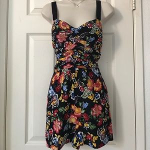 Band of Gypsies Black Floral Romper